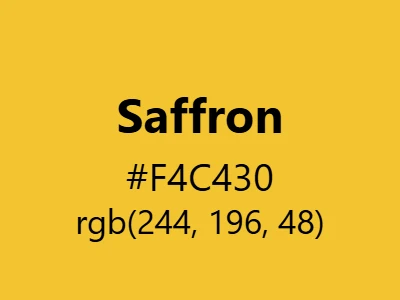 Visual example of saffron color with its rich, golden appearance