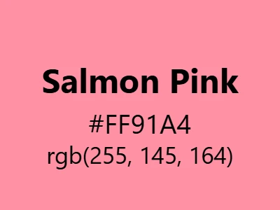 Visual example of salmon pink color with its warm, organic appearance
