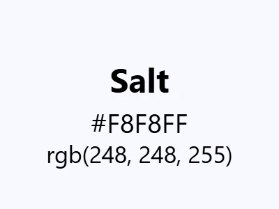 Visual example of salt color with its pure, crystalline appearance