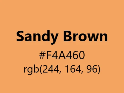 Visual example of sandy brown color with its warm, beach-inspired appearance