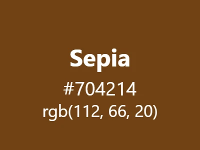 Visual example of sepia color with its vintage, brownish-gray appearance