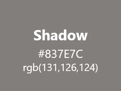 Visual example of shadow color with its soft, muted warm grey appearance