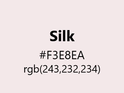 Visual example of silk color with its luxurious, luminous appearance