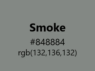 Visual example of smoke color with its hazy, cool grey appearance