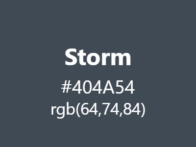 Visual example of storm color with its dramatic, intense blue-grey appearance