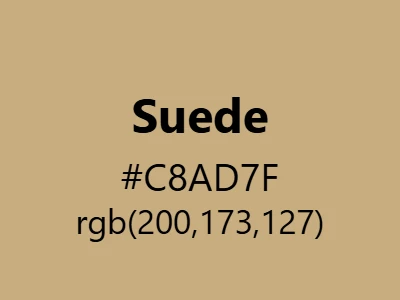 Visual example of suede color with its soft, textured appearance
