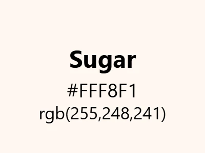 Visual example of sugar color with its sweet, pure appearance