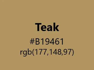 Teak Color Code: HEX Code & RGB Code Values | Color Code Palette