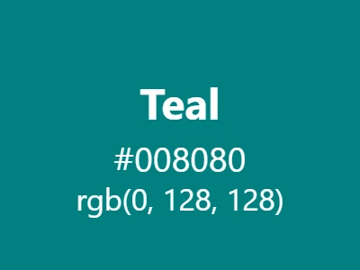 Visual example of teal color with its sophisticated, balanced appearance