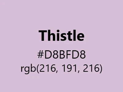 Visual example of thistle color with its soft, subtle appearance