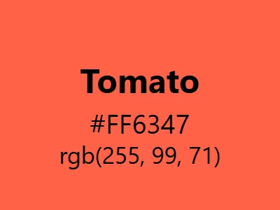 Visual example of tomato color with its warm, reddish-orange appearance