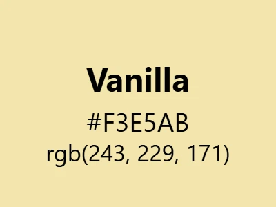 Visual example of vanilla color with its warm, creamy appearance