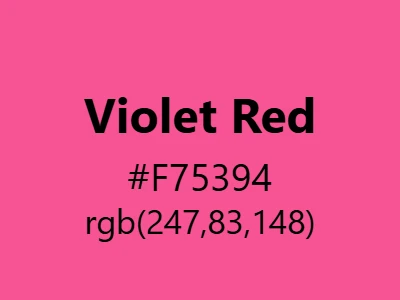 Visual example of violet red color with its vibrant, jewel-toned appearance