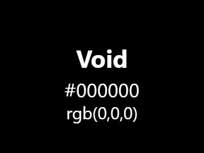 Visual example of void color representing complete emptiness and nothingness