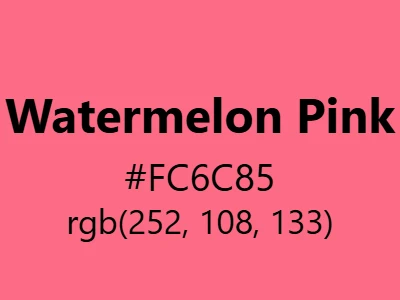 Visual example of watermelon pink color with its juicy, refreshing appearance