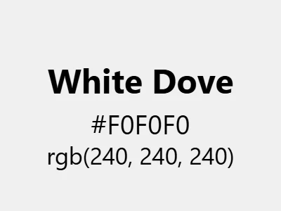 Visual example of white dove color with its soft, pure appearance