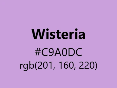 Visual example of wisteria color with its soft, floral appearance