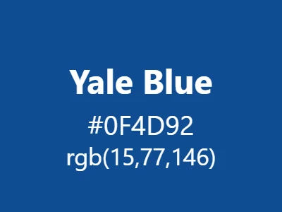 Visual example of Yale blue color with its prestigious, authoritative appearance