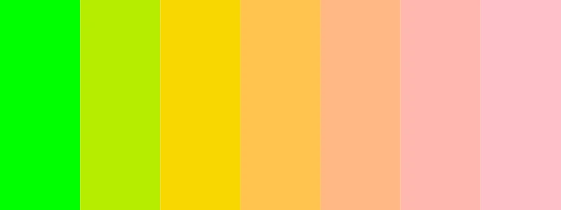 green and pink color palette