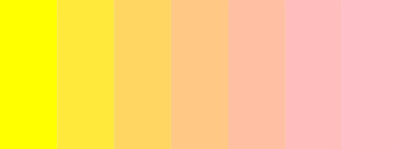 yellow and pink color palette